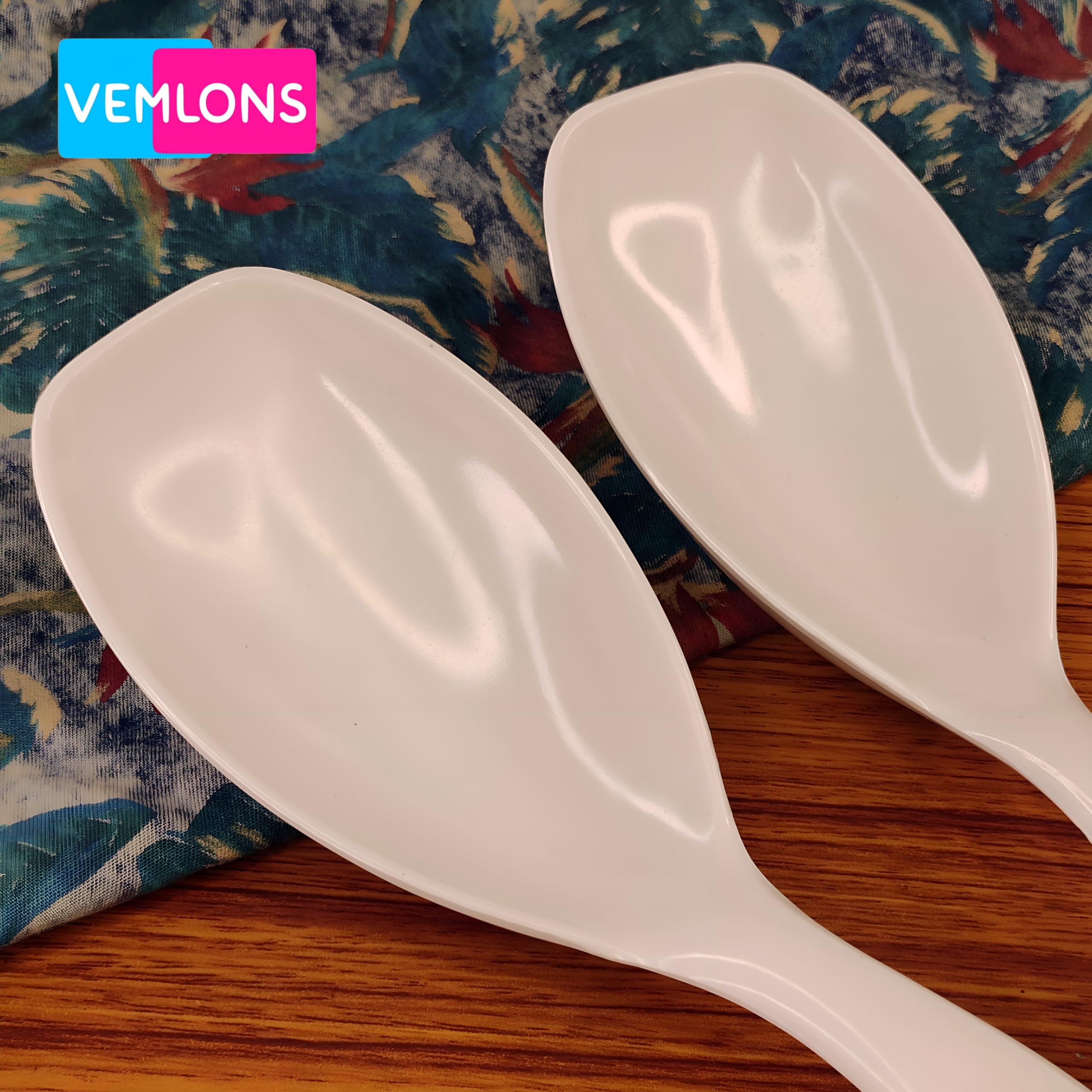 Vemlons Serving Spoon Long Handled Serving Spoon Melamine Tableware (Serving Spoon Set Of 4 Piece) - 25 Cm